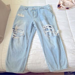 High Waisted Ripped Jeans